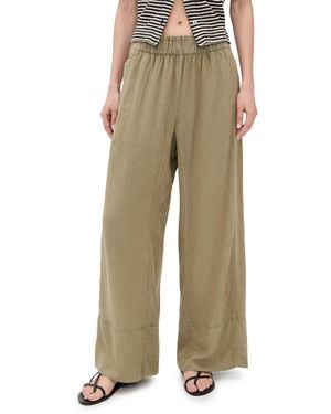 Free People Days End Linen Pull On Pants - Natural