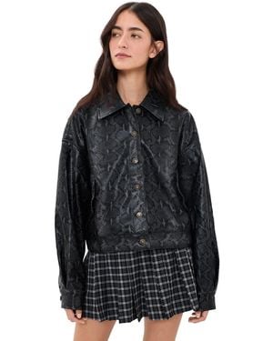 Lioness Angel Faux Leather Jacket - Black