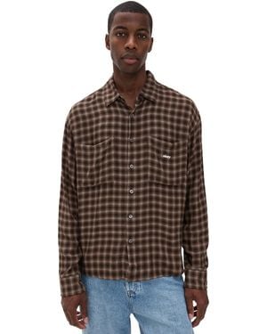 Obey Clarence Plaid Shirt - Brown