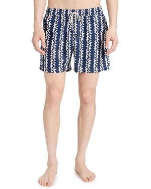 Oas Scribble Swim Shorts 4.75 - Blue