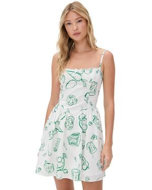 Moon River Spaghetti Strap Mini Dress - White