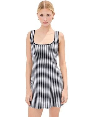 Le Bos Gingham Knit Mini Dress - Black