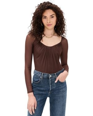 L'Agence Gwendolyn Thong Bodysuit - Black