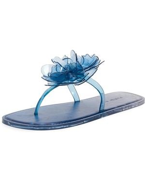 FARM Rio Exclusive Flower Jelly Flat Sandals - Blue
