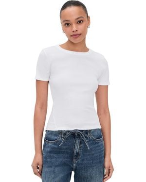 Rag & Bone The Essential Rib Short Sleeve Crew Tee - White