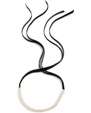 Jennifer Behr Ribbon Necklace - Black