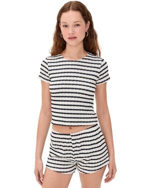 Le Bos Eloise Striped Tee - Black
