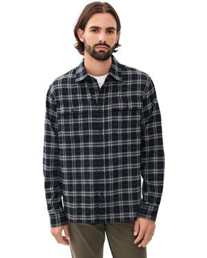 Joe's Jeans Plaid Double Flap Pocket Shirt - Black