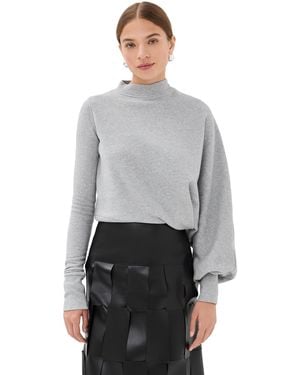 A.W.A.K.E. MODE A. W.A. K.E. Mode Slouched Sleeve Sweatshirt - Grey