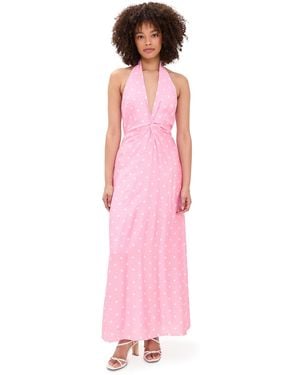 Seven Wonders Saga Halter Maxi Dress - Pink