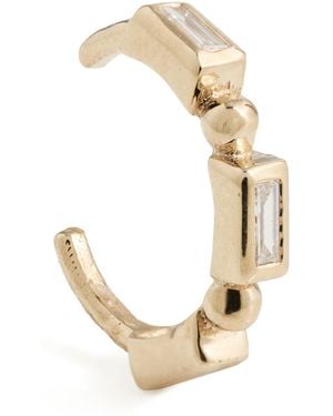 Zoe Chicco 14K Baguette Diamond Ear Cuff - White
