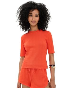 Le Bos Ada Pointelle Tee - Red