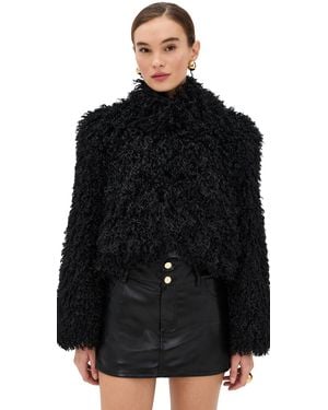 Apparis Ginette Shearling Jacket - Black