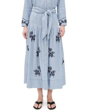 The Great The Great X Stetson The Embroidered Highland Skirt - Blue