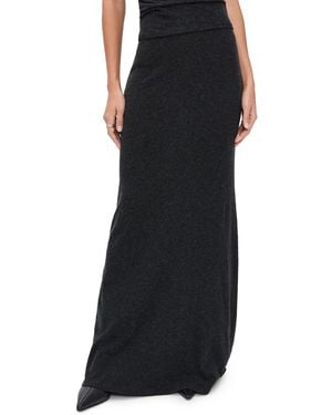 Enza Costa Cashmere Bias Skirt - Black