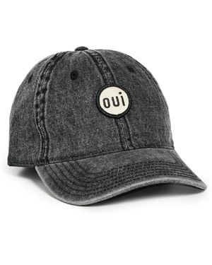 Clare V. Denim Baseball Hat - Black