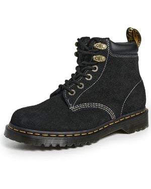 Dr. Martens 939 Long Napped Suede Boots - Black