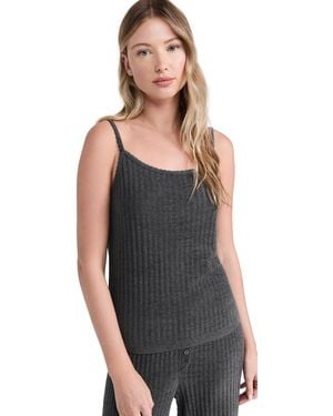 Barefoot Dreams Cozychic Ultra Light Ribbed Tank - Black