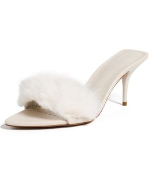 SCHUTZ SHOES Elodie Fur Mules - White