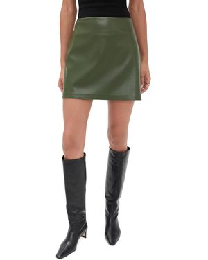 Le Bos Bianca Faux Leather Miniskirt - Green