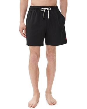 Polo Ralph Lauren Traveller Solid Swim Trunks - Black