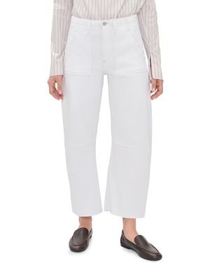 Le Jean Utility Soft Barrel Jeans - White