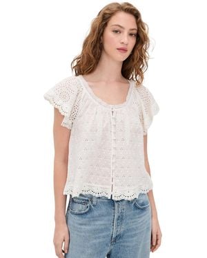Alice + Olivia Odette Ember Top - White