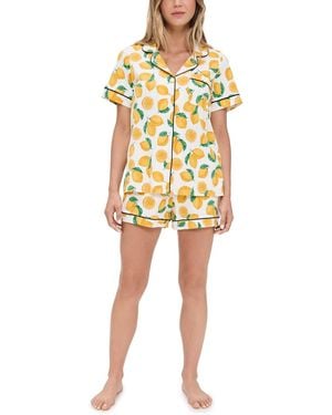 Bedhead PJs Shorty Pyjama Set - Yellow