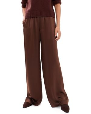 SABLYN Lexi Lower Rise Relaxed Pull On Silk Pants - Brown
