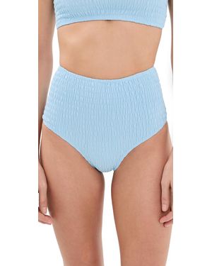 Sea Amabel Smocked Bikini Bottoms - Blue