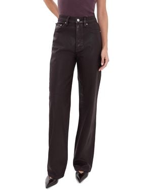 DL1961 Karmine Refined Wide Leg Jeans 31 Bramble Coated (Dl Ultimate) - Black