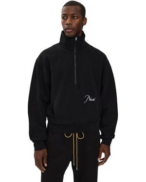 Rhude Classique Half Zip - Black