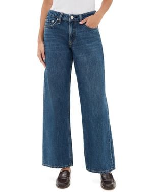 Rag & Bone Cam Low Rise Ankle Straight Jeans - Blue