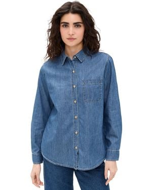 Velvet Kassa Button Down Shirt - Blue