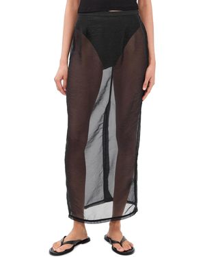 Vrg Grl Devyn Sheer Midi Skirt - Black