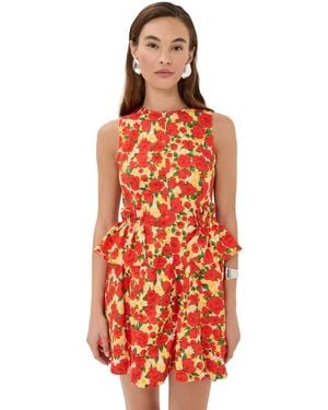 Kika Vargas Gabriela Dress Rose Cotton - Orange