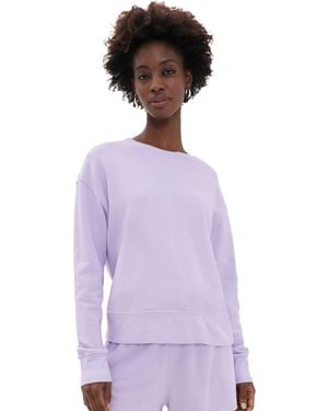 PERFECTWHITETEE French Terry Pullover Sweatshirt - Purple