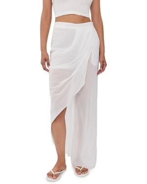 Christopher Esber Draped Skirt Cotton Pants - White