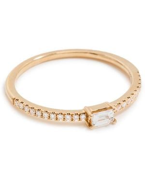 ISA GRUTMAN Baguette Diamond Pave Ring - Black