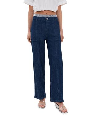 Jonathan Simkhai Kori Straight Leg Cargo Pants - Blue