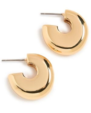 Clare V. Le Hoop Earrings - Metallic