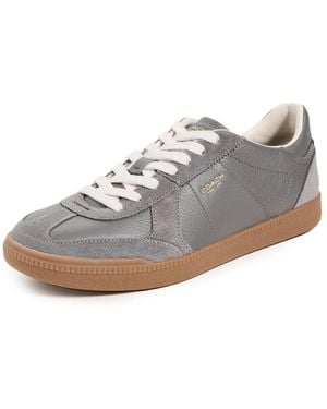 COACH Ellis Sneakers Shoes, Leather/Suede - Gray