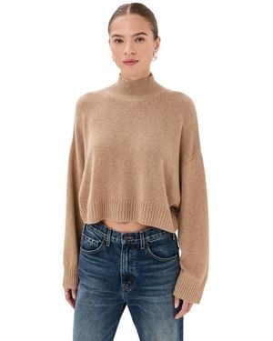 SABLYN Wells Cashmere Cropped Pullover - Blue