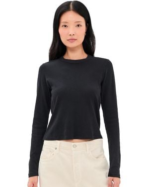 Mother The Itty Bitty Crop Tee - Black