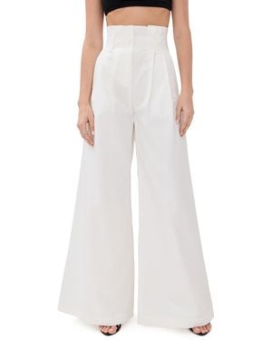 A.W.A.K.E. MODE A. W.A. K.E. Mode Wide Leg Pants - White