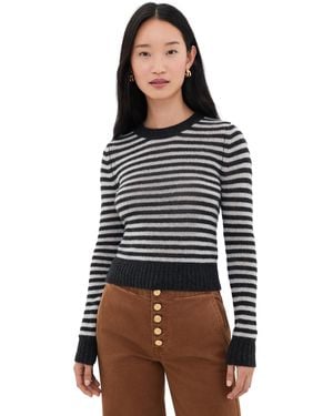 Enza Costa Cashmere Shrunken Crew - Black