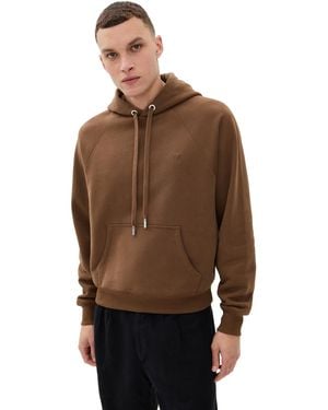 Ami Paris Adc-Adc Hoodie - Brown