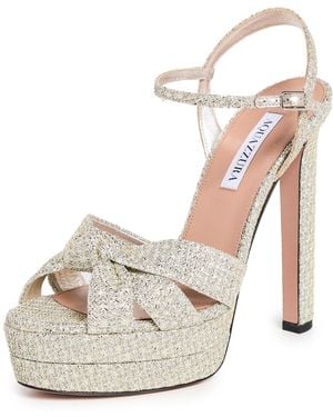Aquazzura Nina Plateau Sandals 130Mm - White