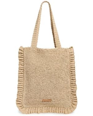 Loeffler Randall Justine Crochet Ruffle Tote - Natural
