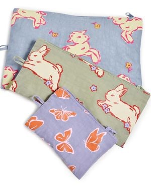 BAGGU Flat Pouch Set - White